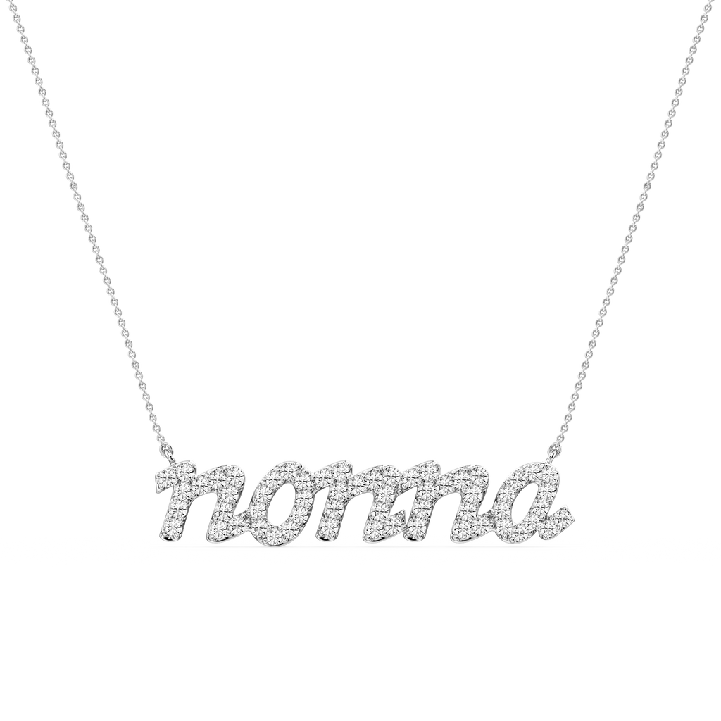 Round LGD Nonna Cursive Letter Pendant - 16 to 18 Inches