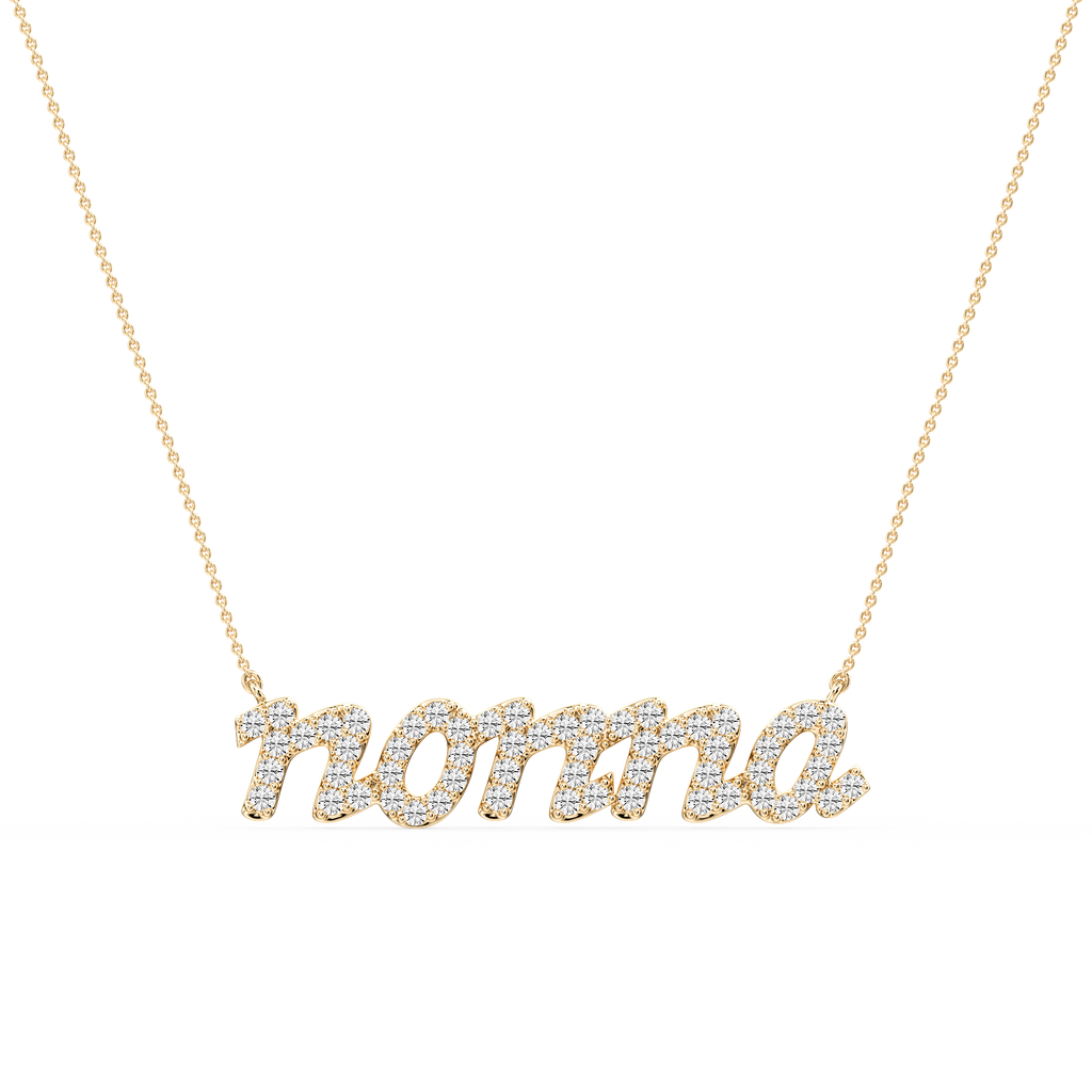 Round LGD Nonna Cursive Letter Pendant - 16 to 18 Inches