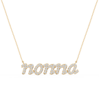 Round LGD Nonna Cursive Letter Pendant - 16 to 18 Inches
