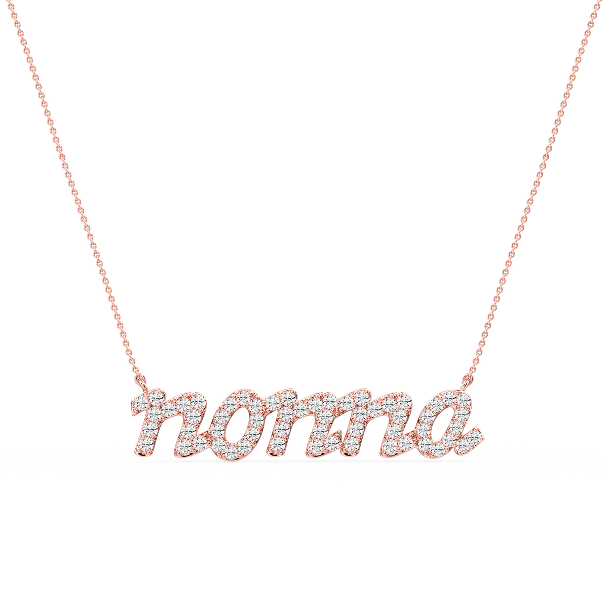 Round LGD Nonna Cursive Letter Pendant - 16 to 18 Inches