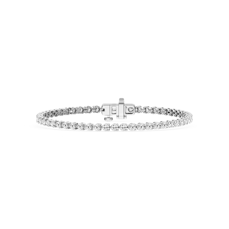 Round LGD Three Prong Tennis Bracelet