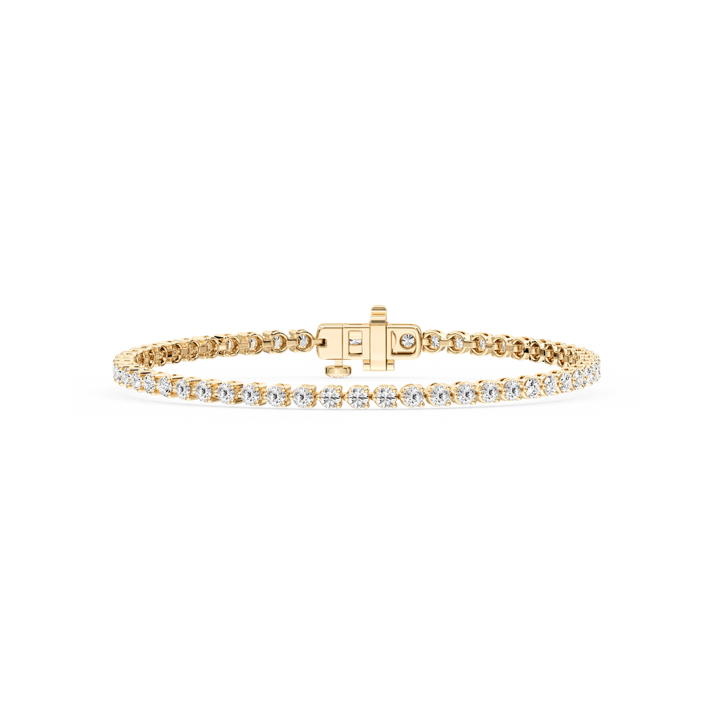 Round LGD Three Prong Tennis Bracelet