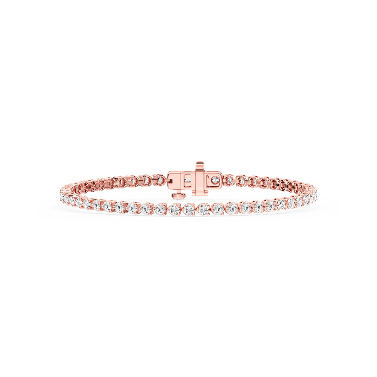 Round LGD Three Prong Tennis Bracelet