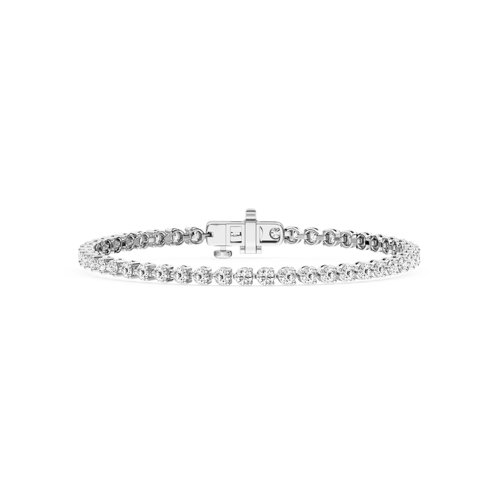 Round LGD Three Prong Tennis Bracelet