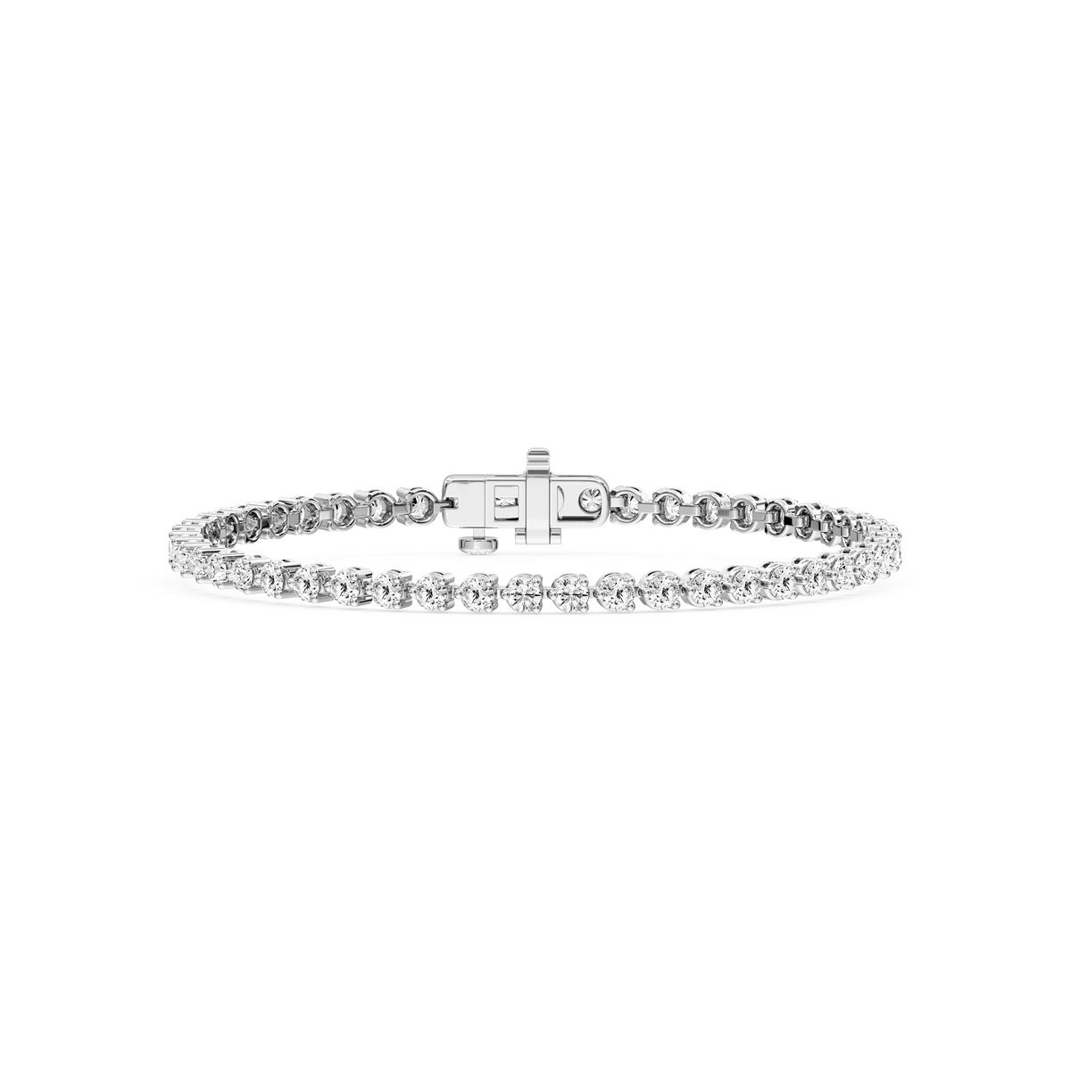 Round LGD Three Prong Tennis Bracelet