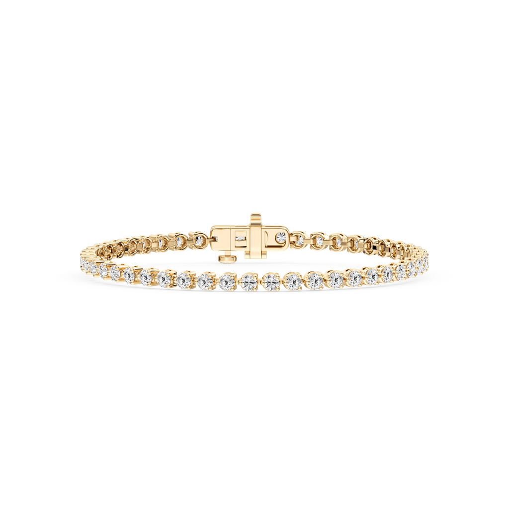 Round LGD Three Prong Tennis Bracelet