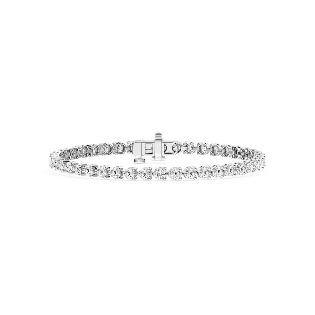 Round LGD Three Prong Tennis Bracelet