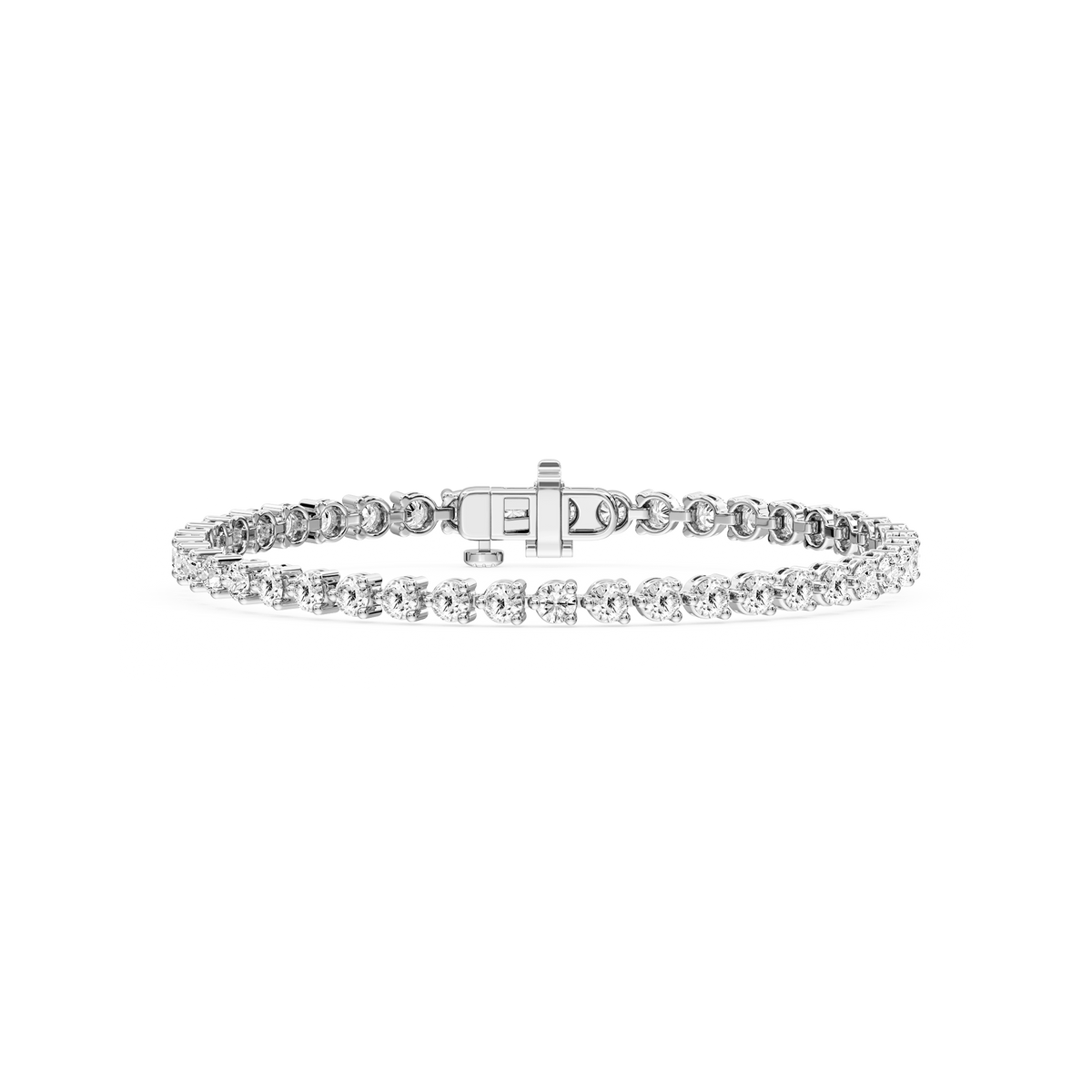 Round LGD Three Prong Tennis Bracelet