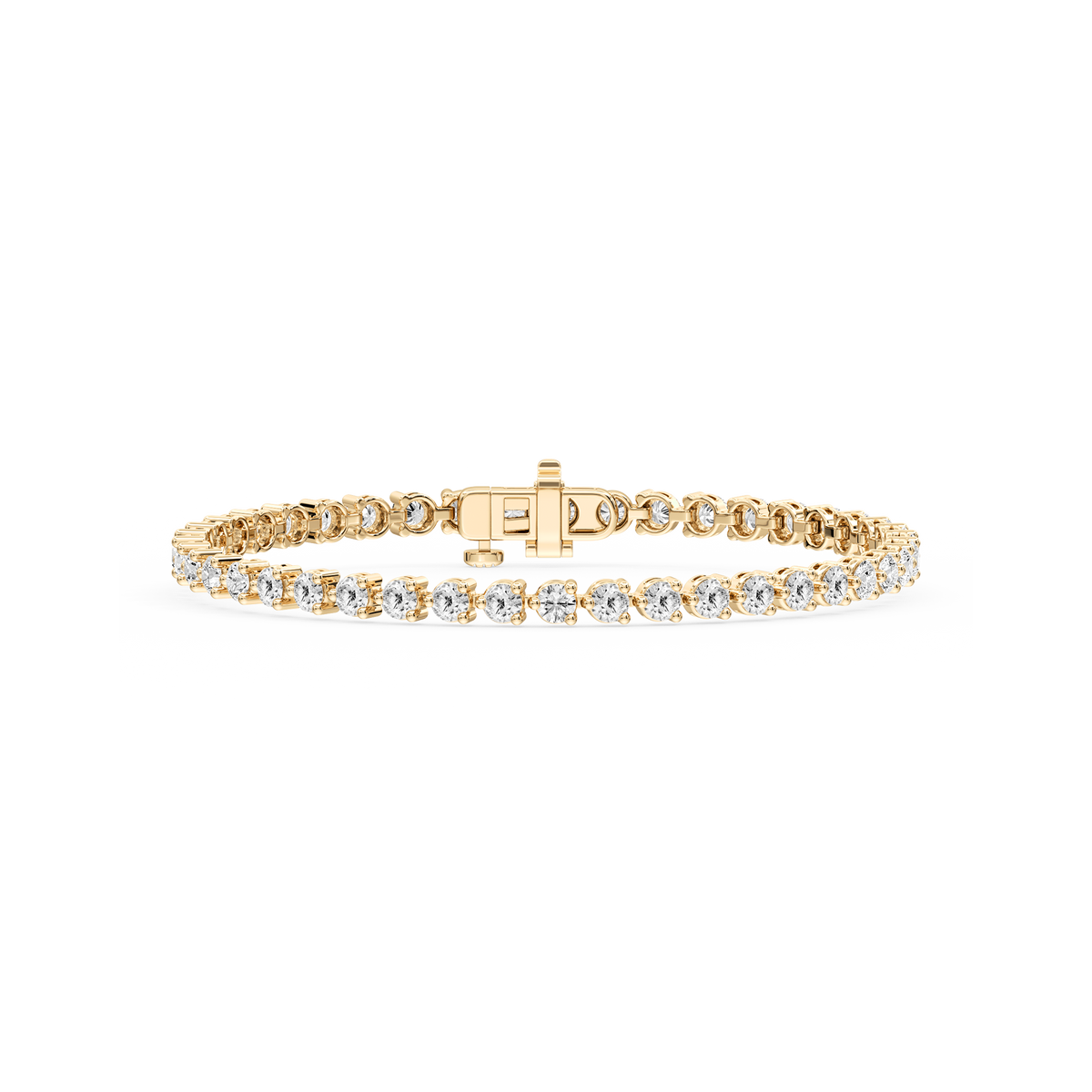 Round LGD Three Prong Tennis Bracelet
