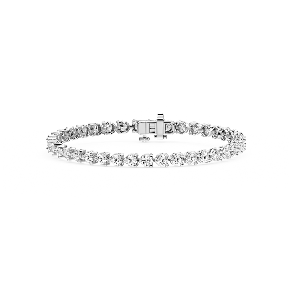 Round LGD Three Prong Tennis Bracelet