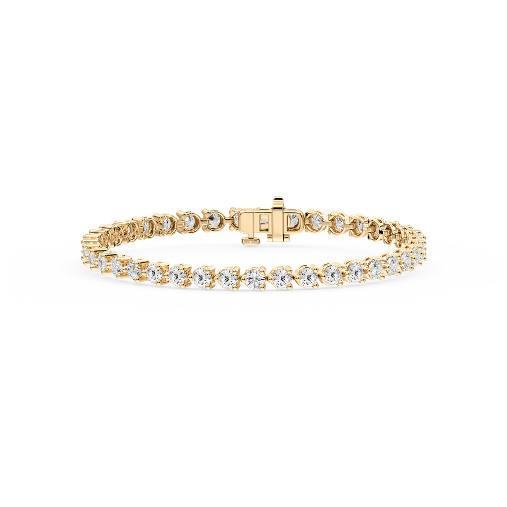 Round LGD Three Prong Tennis Bracelet