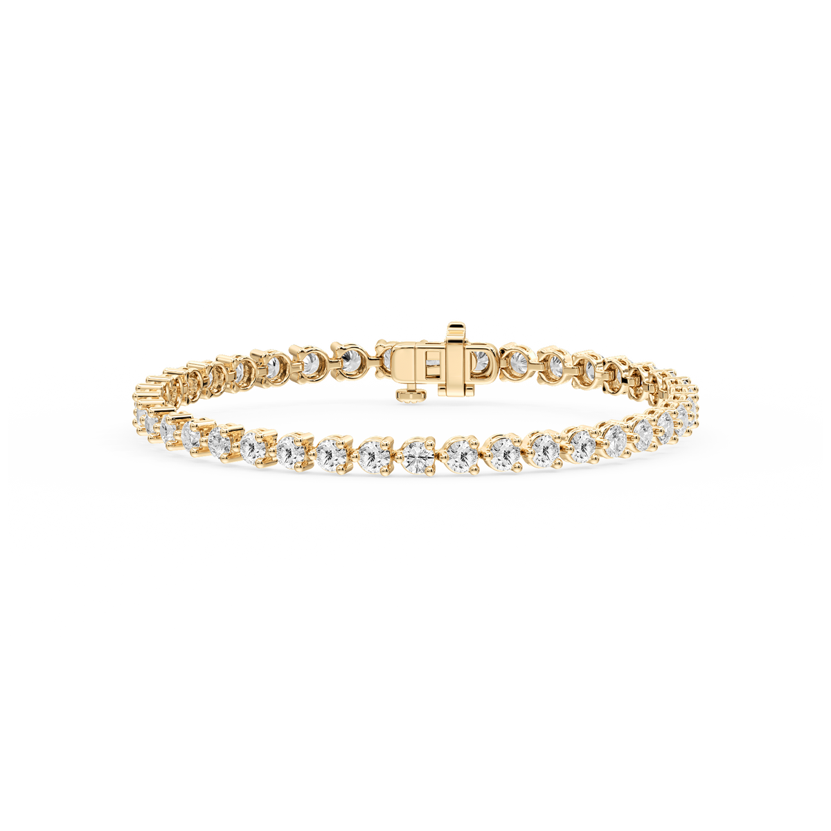 Round LGD Three Prong Tennis Bracelet
