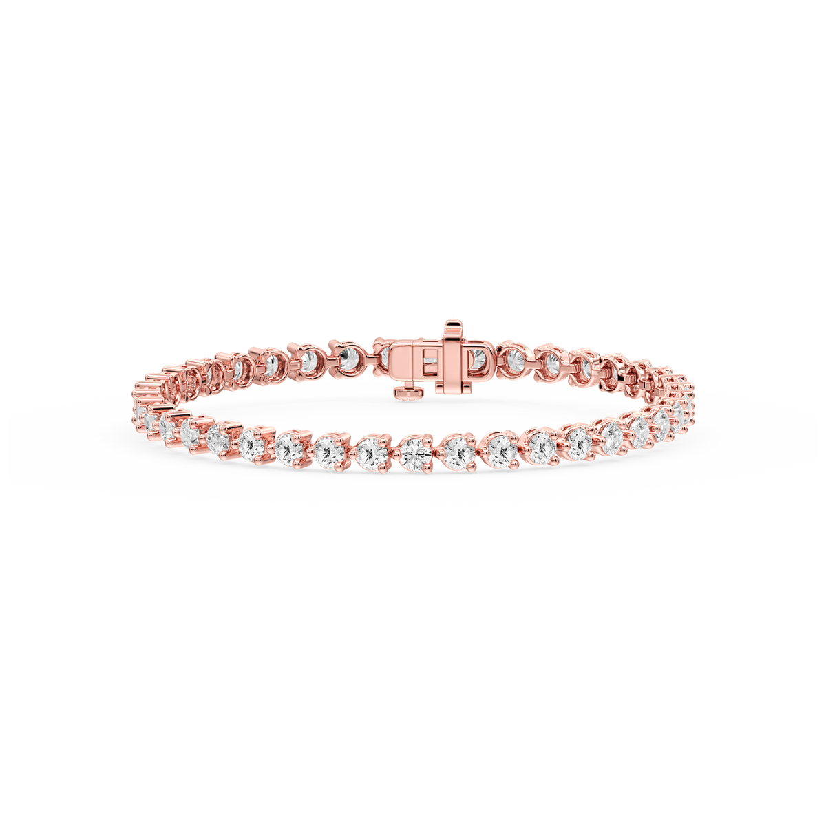 Round LGD Three Prong Tennis Bracelet