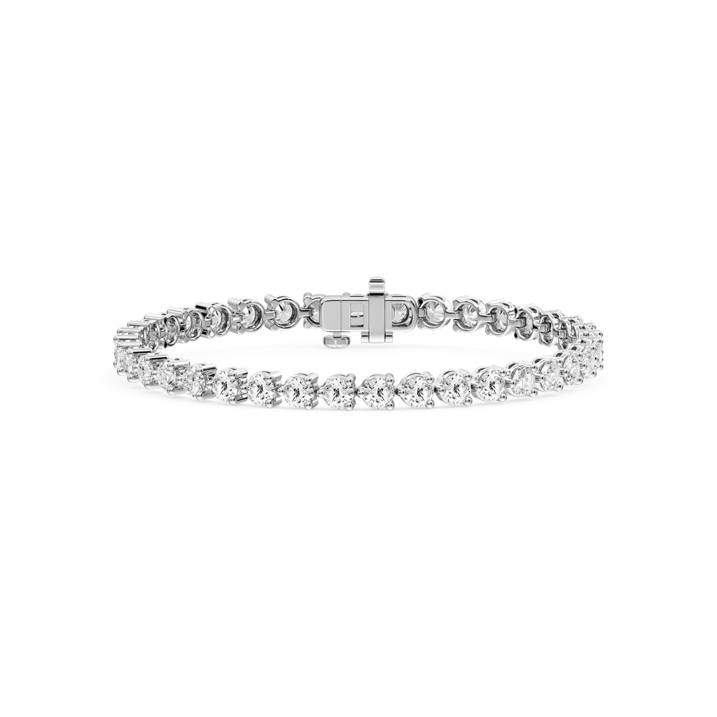 Round LGD Three Prong Tennis Bracelet