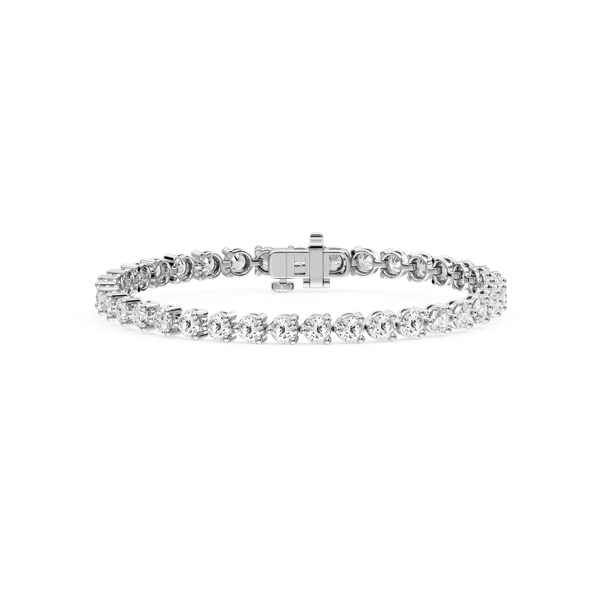 Round LGD Three Prong Tennis Bracelet