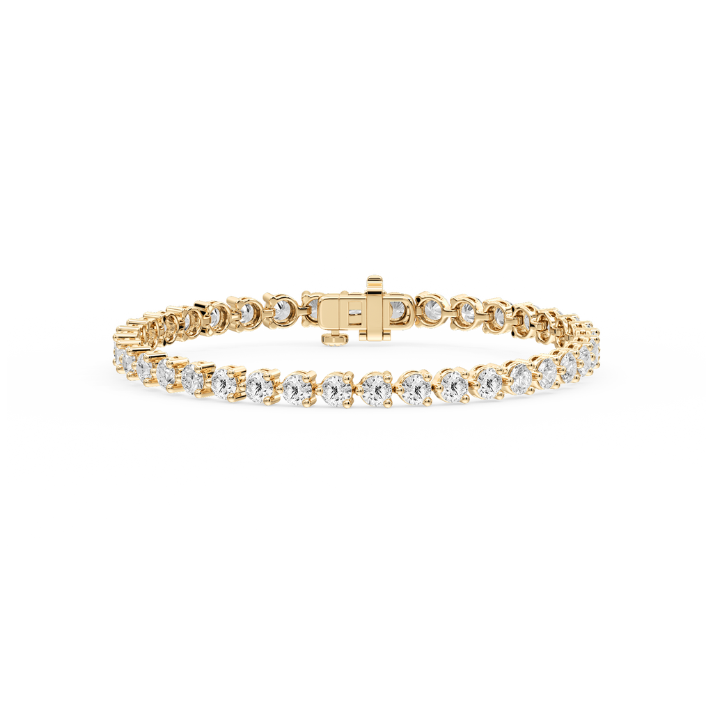 Round LGD Three Prong Tennis Bracelet