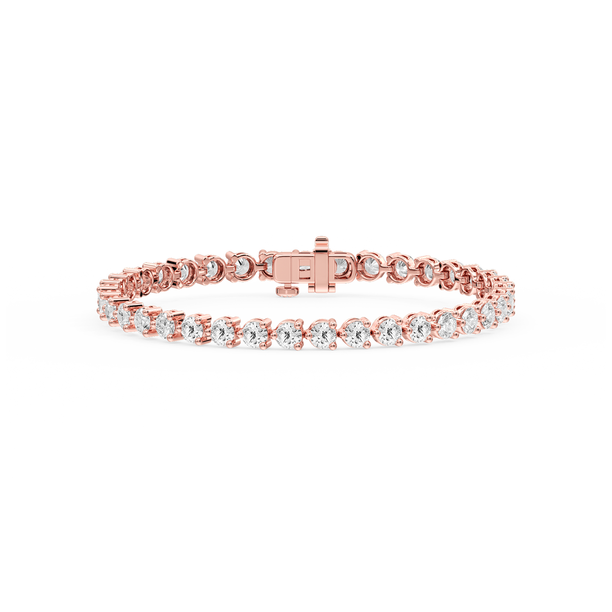 Round LGD Three Prong Tennis Bracelet