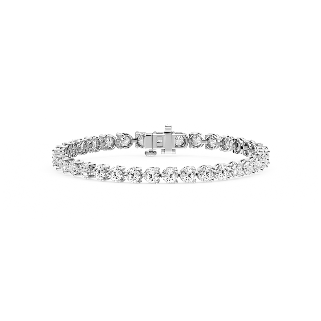 Round LGD Three Prong Tennis Bracelet