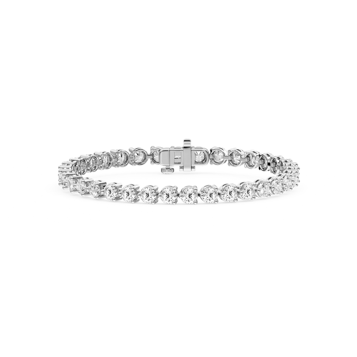 Round LGD Three Prong Tennis Bracelet