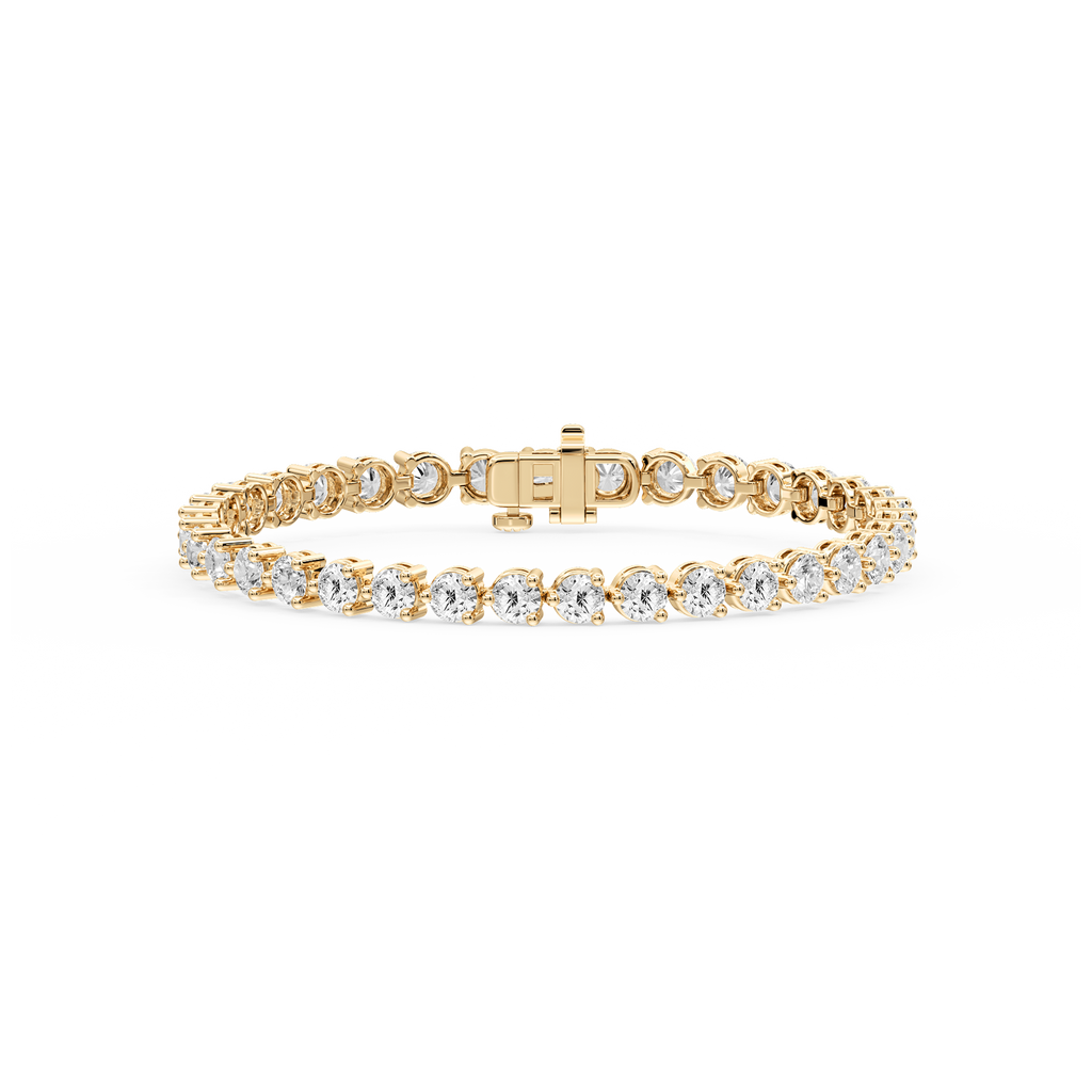 Round LGD Three Prong Tennis Bracelet