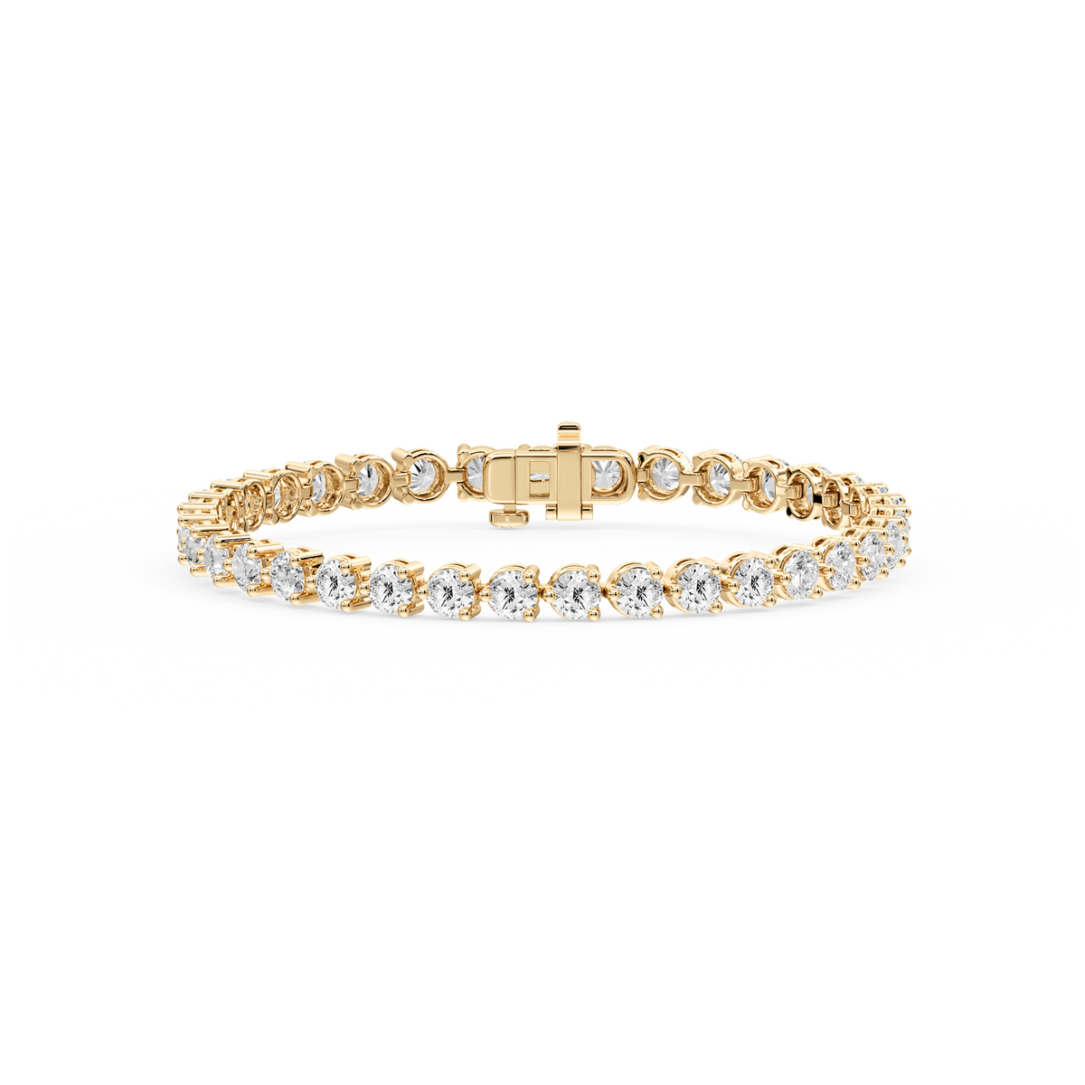 Round LGD Three Prong Tennis Bracelet