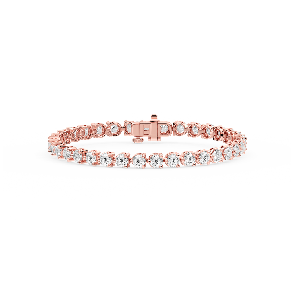 Round LGD Three Prong Tennis Bracelet