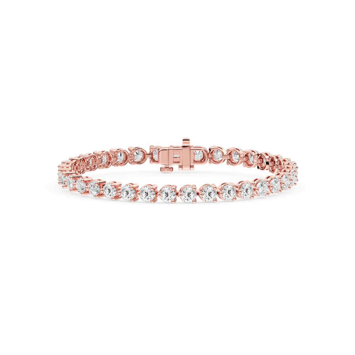 Round LGD Three Prong Tennis Bracelet