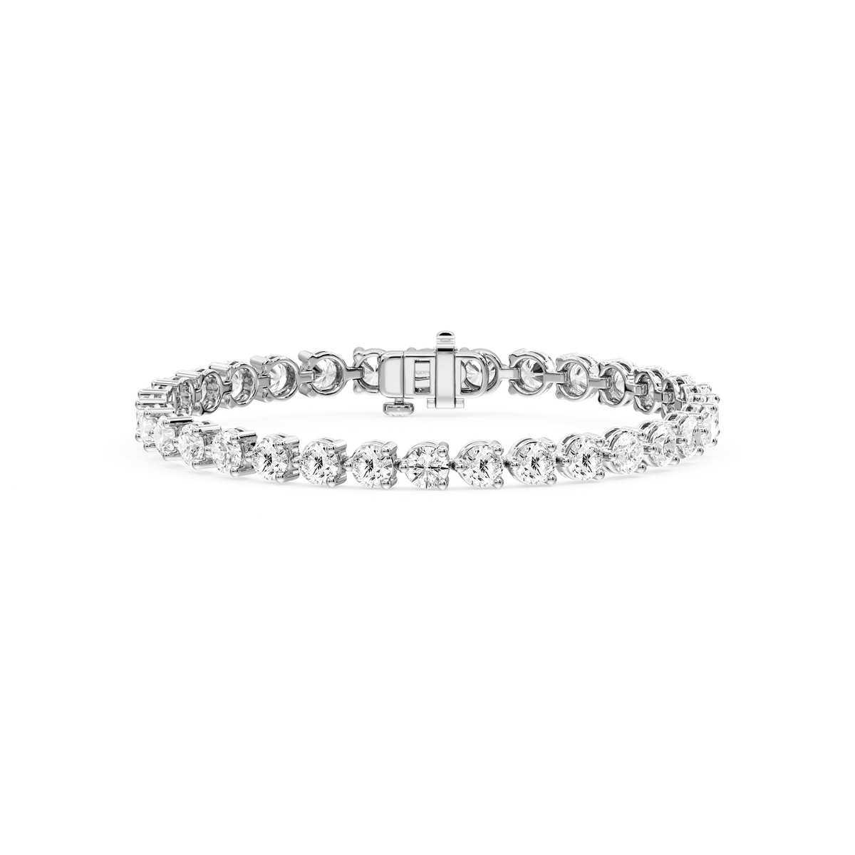 Round LGD Three Prong Tennis Bracelet
