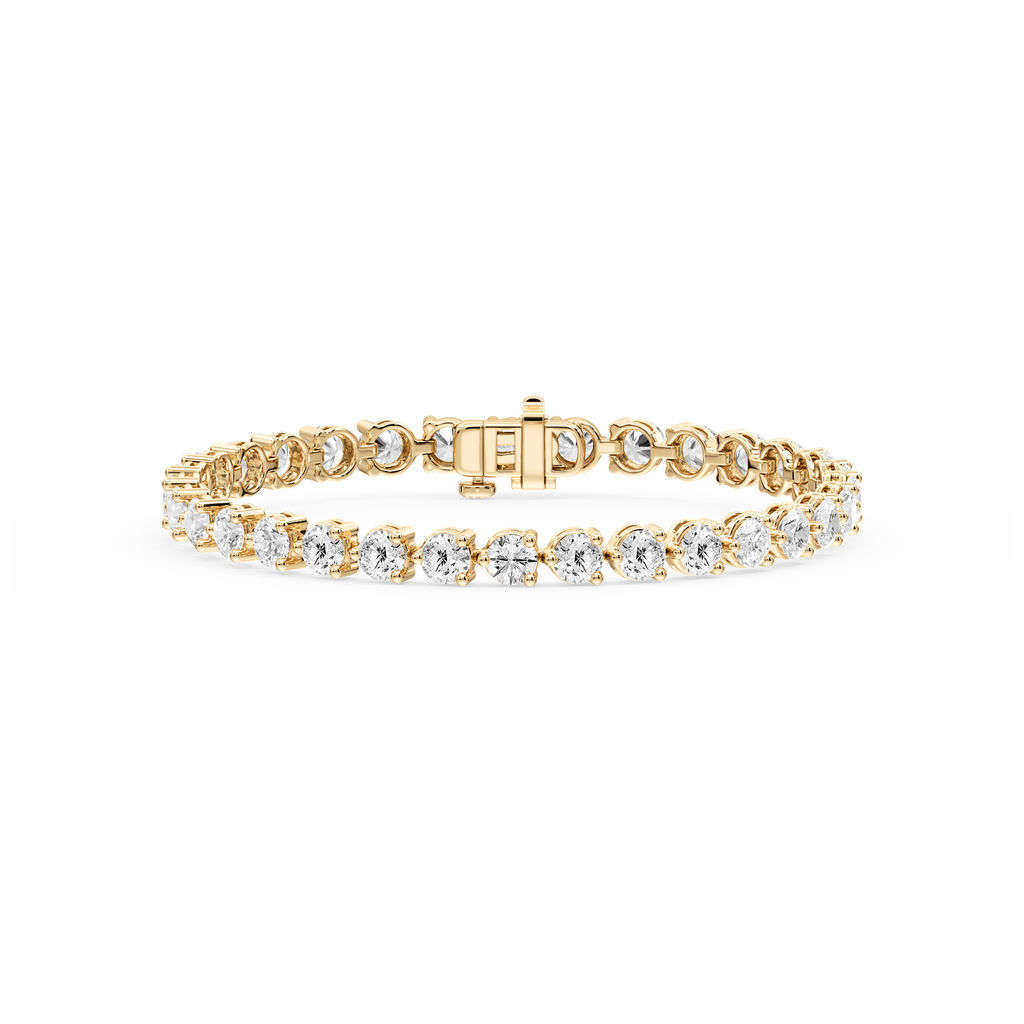 Round LGD Three Prong Tennis Bracelet