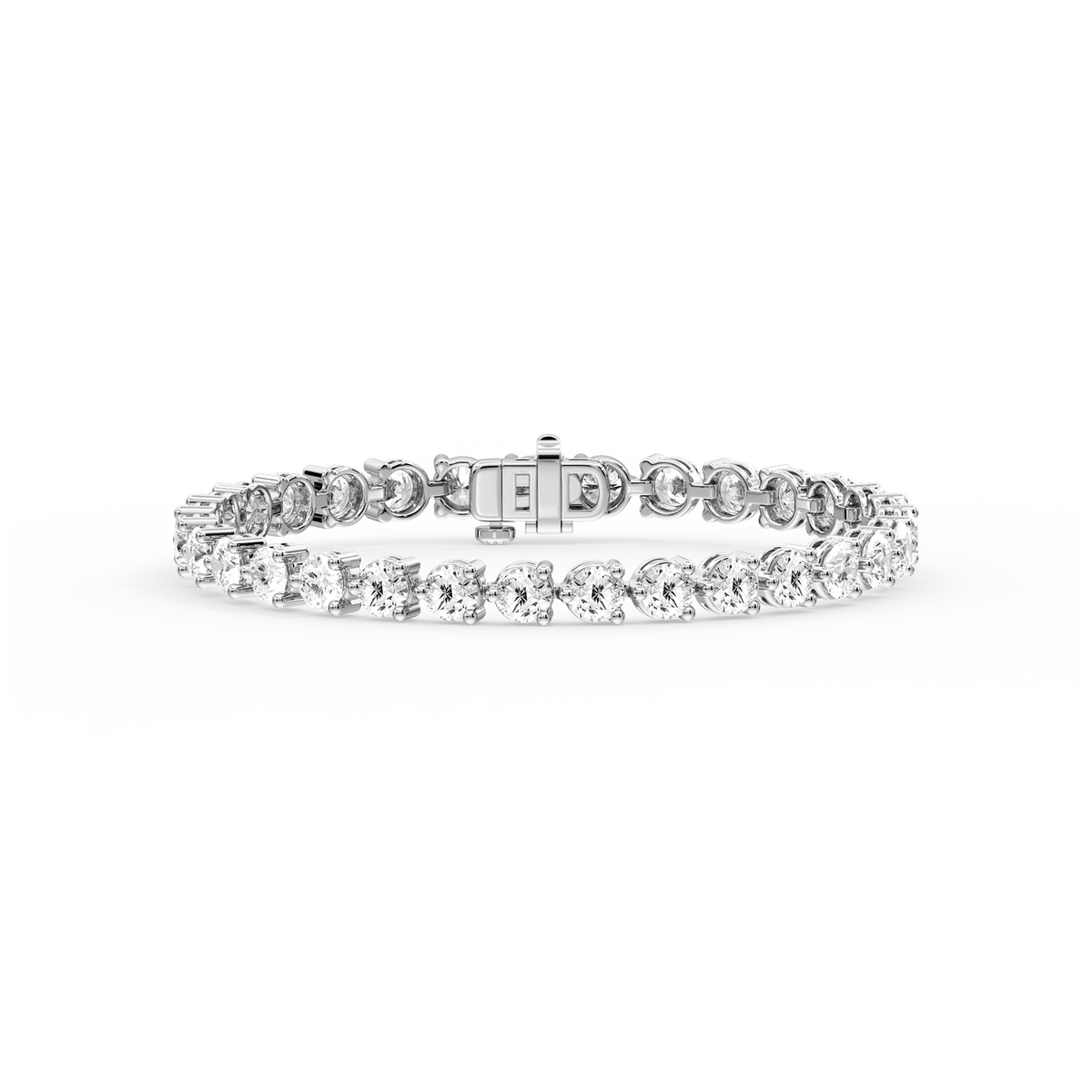 Round LGD Three Prong Tennis Bracelet