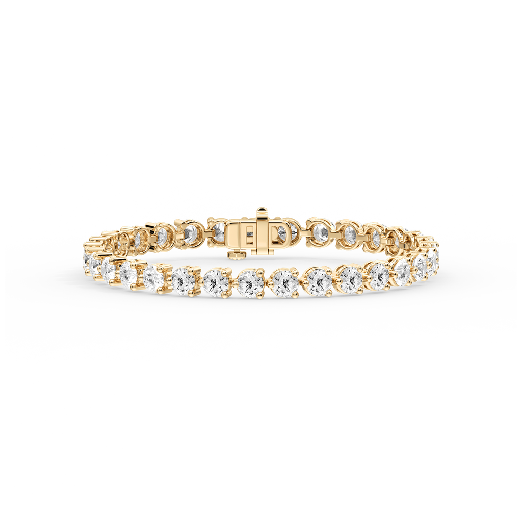 Round LGD Three Prong Tennis Bracelet