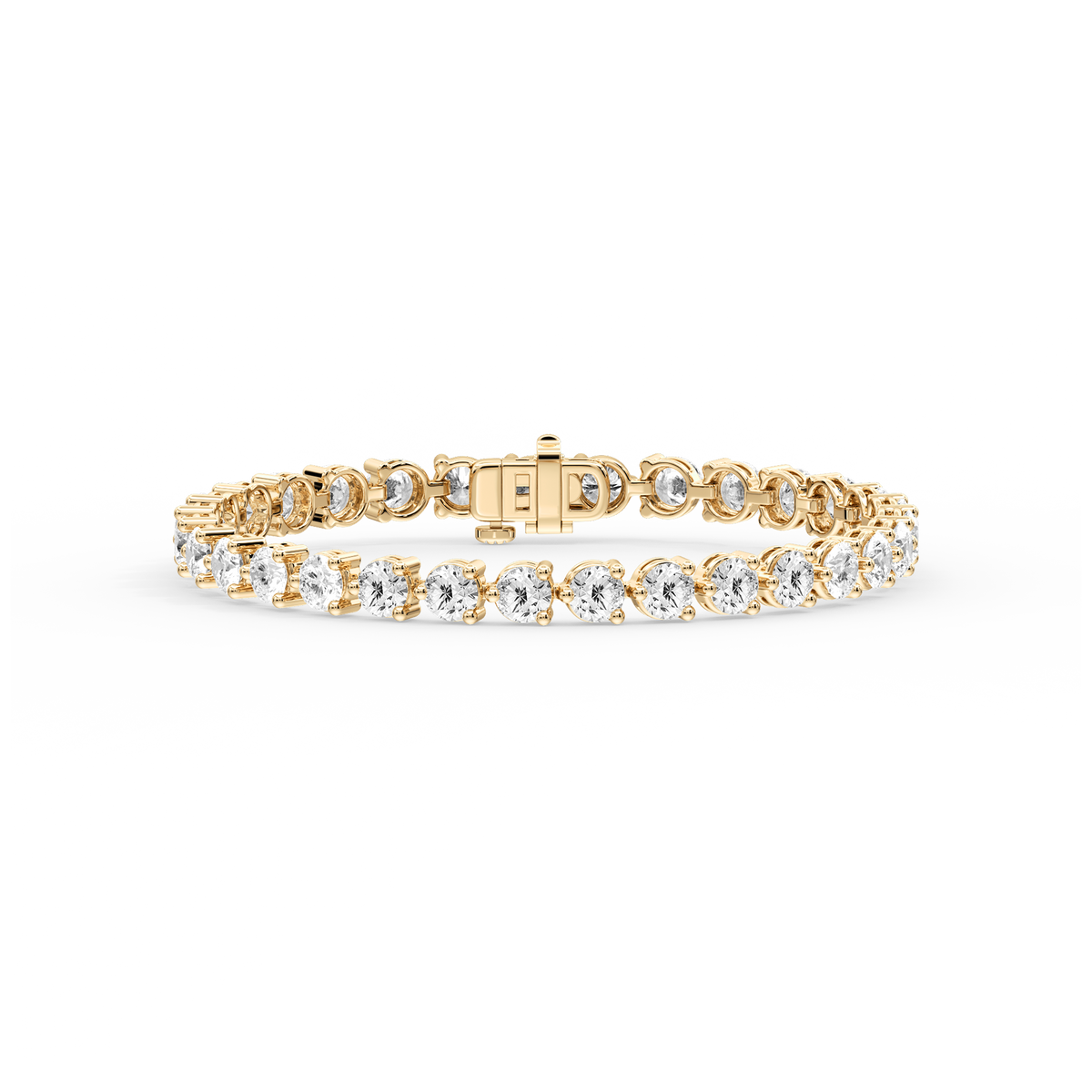 Round LGD Three Prong Tennis Bracelet