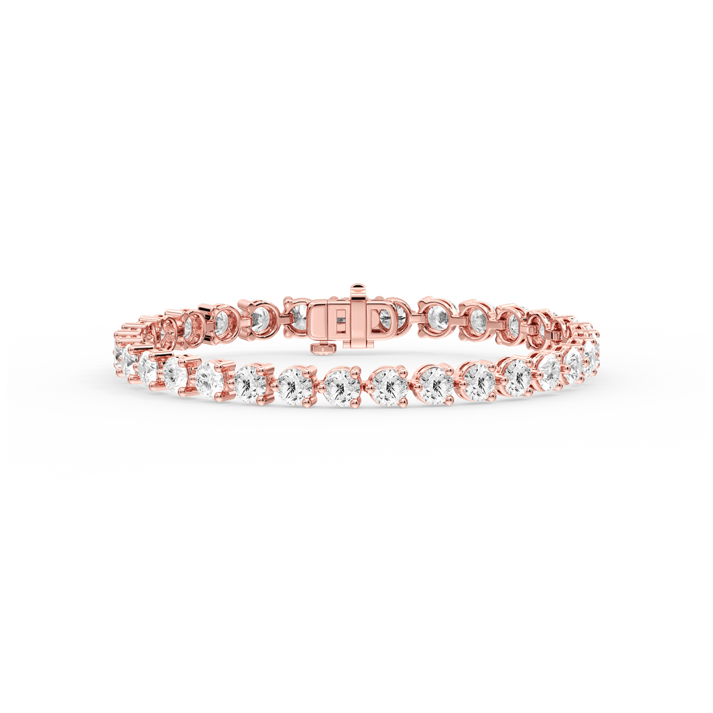 Round LGD Three Prong Tennis Bracelet