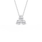 Round LGD Three Stone Cluster Pendant – 18 Inches