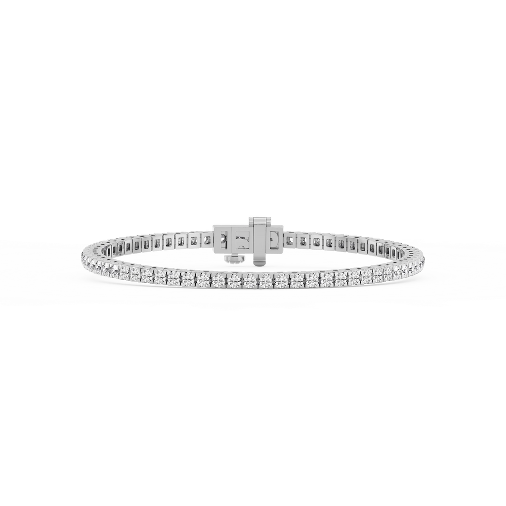 Round LGD Classic Box Four Prong Tennis Bracelet
