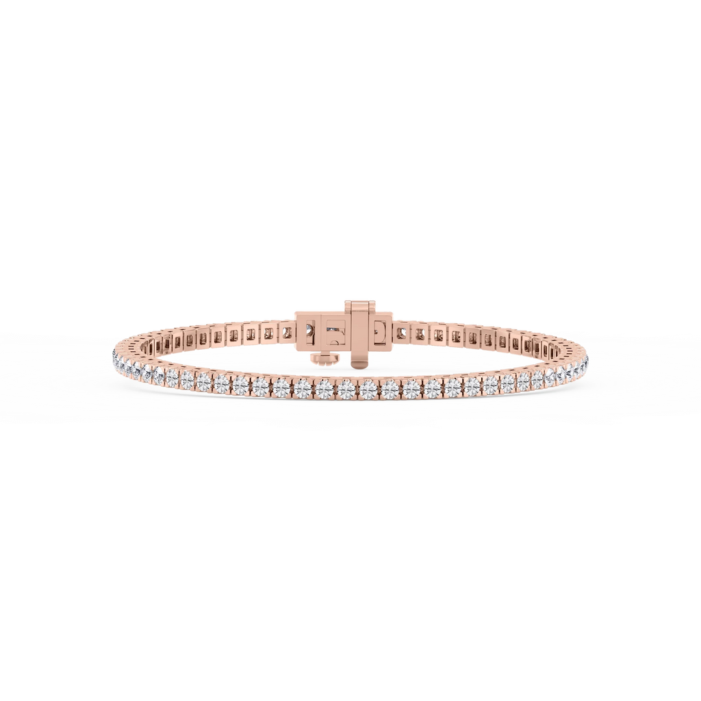 Round LGD Classic Box Four Prong Tennis Bracelet