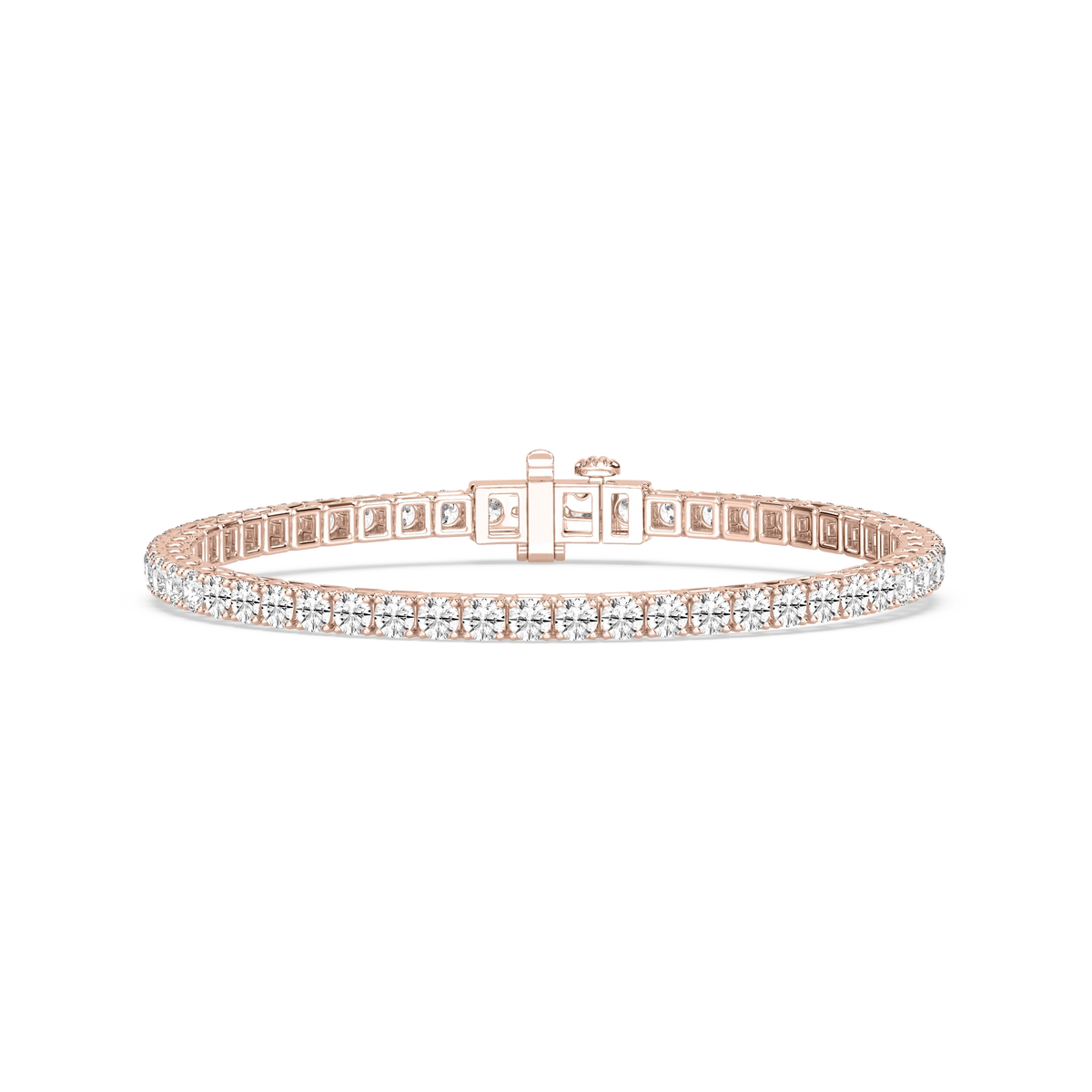 Round LGD Classic Box Four Prong Tennis Bracelet