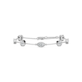 3 ¹⁄₂ ctw Round and Marquise LGD Bezel Set Station Chain Bracelet  - 7 Inches