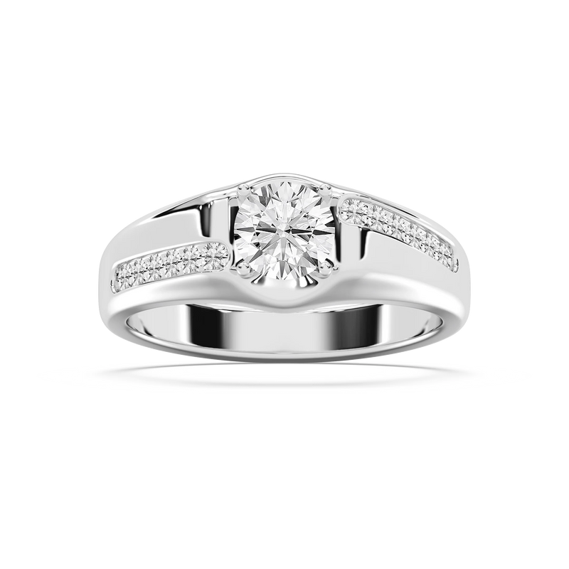 William 1 ⅓ ctw Round LGD 7.42mm Bezel Mens Wedding Band