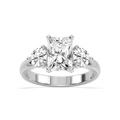 Savannah Radiant LGD Round Sides Three Stone Engagement Ring