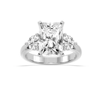 Savannah Radiant LGD Round Sides Three Stone Engagement Ring