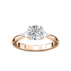 Selma LGD Trillion Three Stone Engagement Ring - 14K Rose Gold