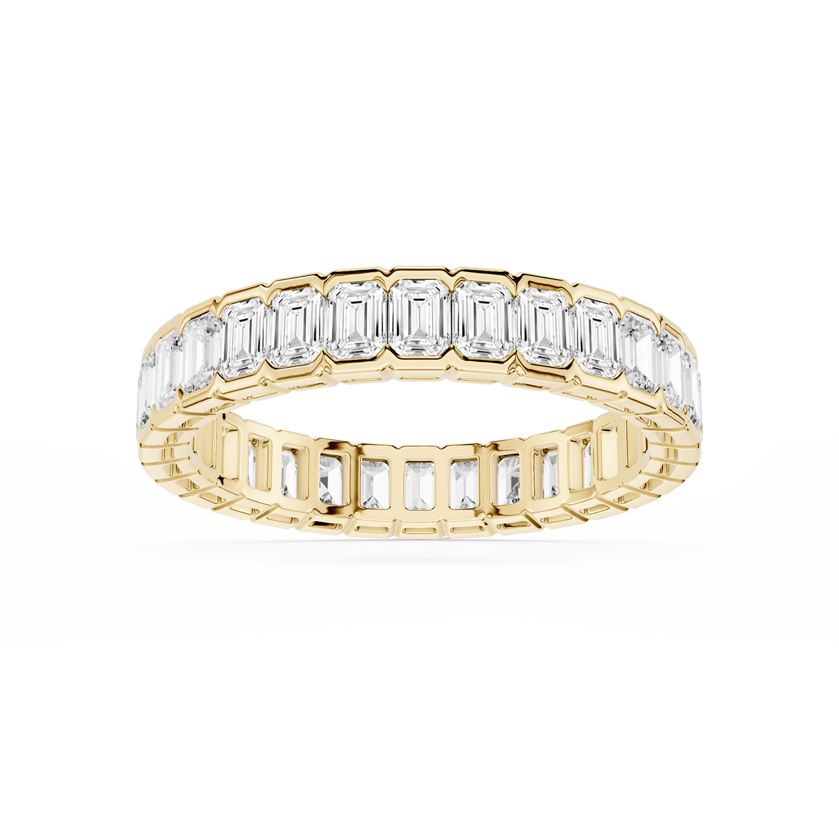Serena Emerald LGD Half Bezel Eternity Band