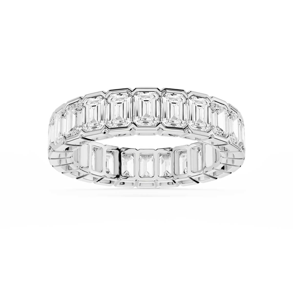 Serena Emerald LGD Half Bezel Eternity Band