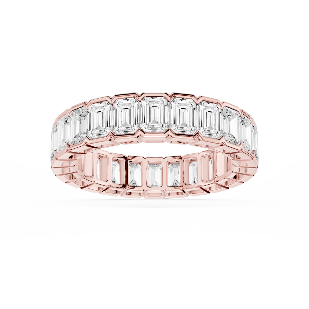 Serena Emerald LGD Half Bezel Eternity Band