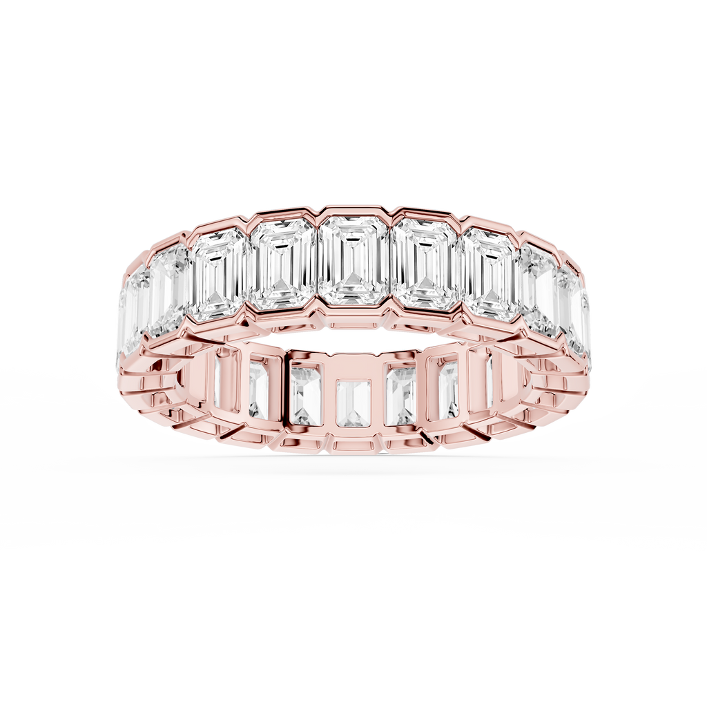 Serena Emerald LGD Half Bezel Eternity Band