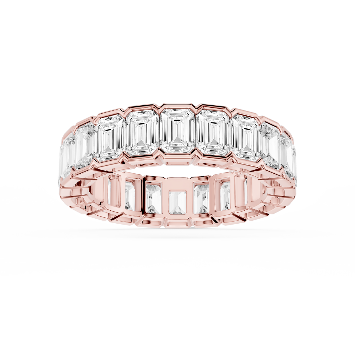 Serena Emerald LGD Half Bezel Eternity Band