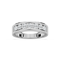 Antonella 1 ctw Round LGD Seven Stone Channel Anniversary Band - 14K White Gold