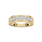 Antonella 1 ctw Round LGD Seven Stone Channel Anniversary Band - 14K Yellow Gold