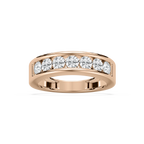 Antonella 1 ctw Round LGD Seven Stone Channel Anniversary Band - 14K Rose Gold